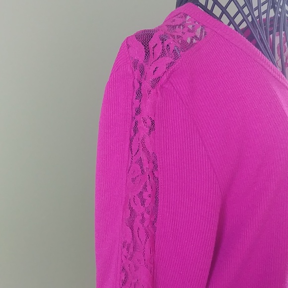 Top "BEBE" size M, hot pink color, - Picture 3 of 7